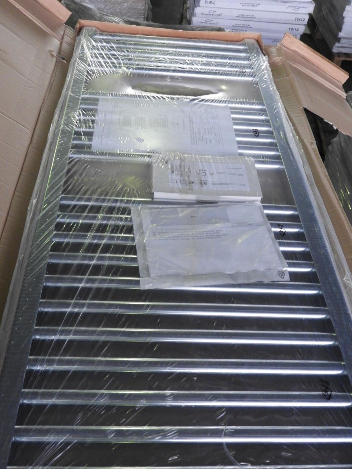 *Kermi 1200x500 Chrome Ladder Style Towel Rail