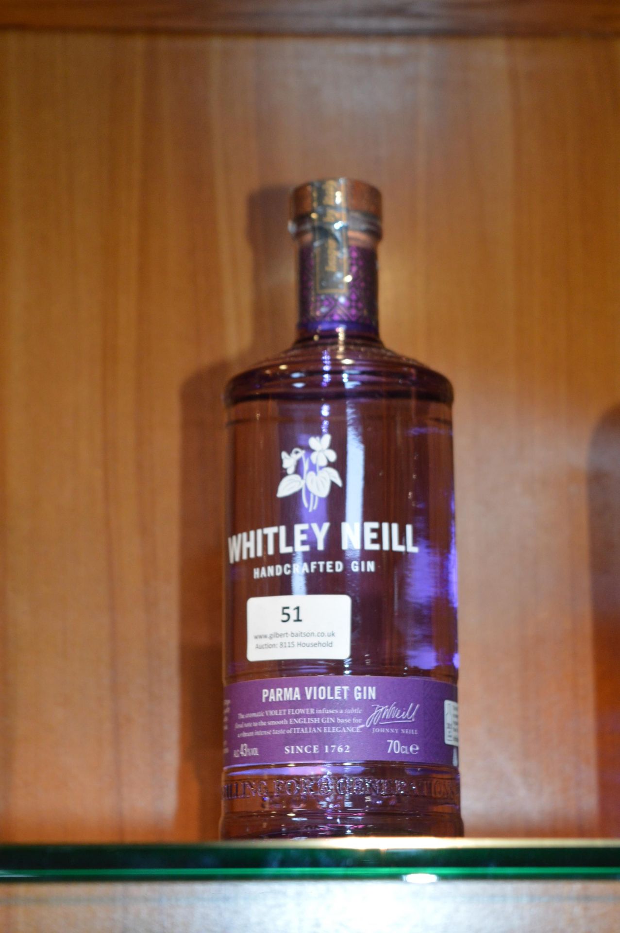 Whitley Neill Handcrafted Parma Violet Gin 70cl