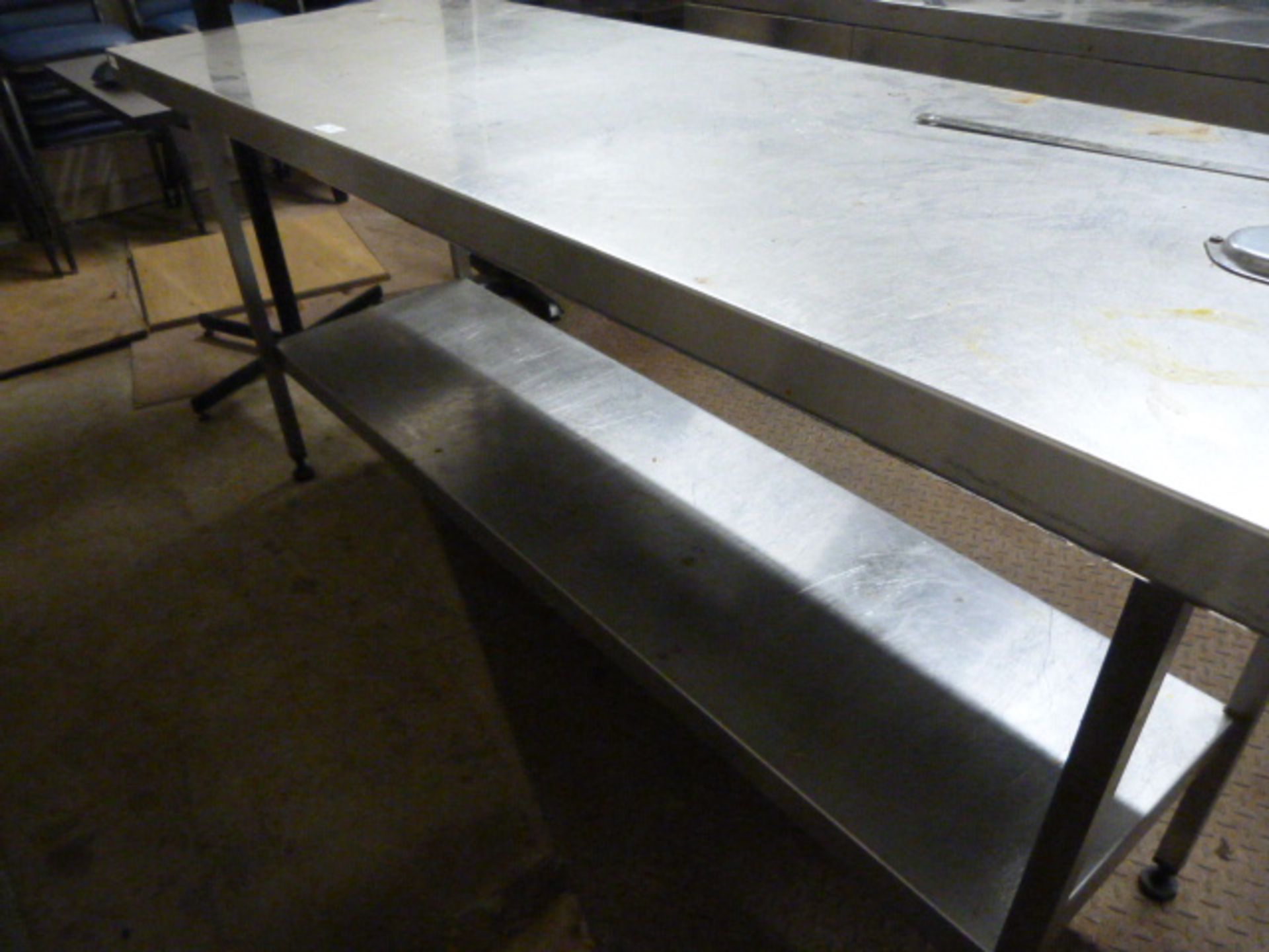Stainless Steel Preparation Table with Shelf 180x6