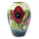 A Moorcroft Hellebore open weekend vase from 1995, designed by Rachel Bishop, 1 of only 160 made,