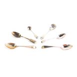 A set of three George III silver teaspoons, Peter, Anne and William Bateman, London 1804,