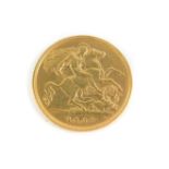 An Edward VII gold half sovereign 1909, 4.0g.