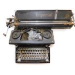 An Imperial typewriter, supplied by James Harwood of Derby.