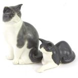 A Moorside Design model of a cat, Lucy and another Murdoch, the largest 25cm H. (2)