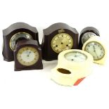 A collection of Bakelite clocks, to include a Smiths Enfield example in brown case, a Smiths drop