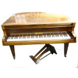 An early 20thC mahogany baby grand piano by Hartman, number 3270, 143cm W.