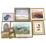 Various sporting related prints, to include after Ward Binks, Gordon Setters on the Pennine Fell,
