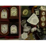 A large quantity of mainly battery operated clocks, to include alarm clocks, mantel clocks,