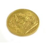 A George V 1912 full gold sovereign.