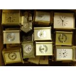 A large quantity of modern Quartz and battery operated carriage clocks, to include London Clock