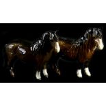 Two Beswick ponies, 15cm H.