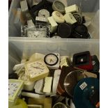 A large quantity of digital and quartz mantel clocks alarm clocks etc., (3 boxes)Provenance: This