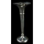 A George V silver bud vase, of tapering form, with loaded base, Birmingham 1924, 5¾oz overall,