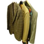 Various tweed jackets, to include Aquascutum, and various ties, etc.