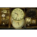 A large quantity of wall and anniversary clocks, mainly battery operated etc. (3 boxes)Provenance: