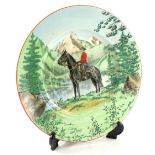 A Royal Staffordshire Clarice Cliff plate, from The Confederation Series of Canada, printed with a