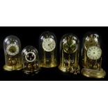 Six anniversary type clocks, various makers to include Kunde etc. (AF)Provenance: This timepiece