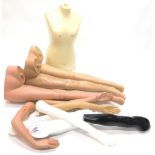 Various mannequin parts, to include legs, arms, torso etc.