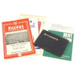 A collection of football memorabilia, to include a single sheet programme for the Manchester