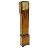 An Art Deco grandmother type clock, with Westminster chime, 138cm H.Provenance: This timepiece