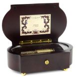 A modern musical box made by Reuge Music, playing Nocturn by Chopin, copyrighted to 2010, in