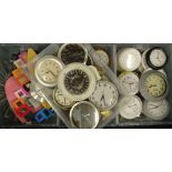 A large quantity of battery operated wall clocks. (4 boxes)Provenance: This timepiece formed part of