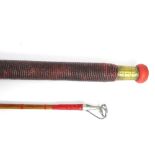 A Hardy fishing rod, number 31070, the two piece rod with a metal core, 312cm overall.