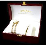 A 9ct gold Rotary ladies wristwatch and bracelet set, of two row tier drop design, the watch 10.