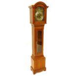 A late 20th/early 21stC longcase clock, the arched dial engraved Emperor Clock Company Ltd., in a