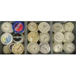 A large quantity of battery operated wall clocks. (3 boxes)Provenance: This timepiece formed part of