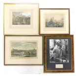 An autograph of Noel Coward, mounted and framed with associated black and white photograph, and