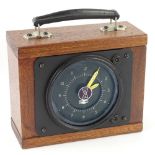 A British Rail locomotive clock, with blackened dial, stamped Deuta, possibly intercity, in later