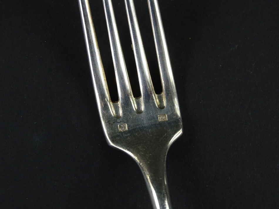 Various Continental Old English pattern table forks, and serving spoons. - Image 2 of 2