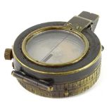 A Short and Mason of London military compass, engraved with the name SSA Group Sargent A Hargood-