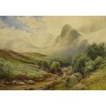 Clive Newcombe (1847-1894). Glen Sannox, Isle of Arran North Ayrshire, watercolour, signed and dated