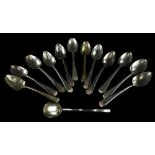 Various 19thC and later silver Old English pattern teaspoons, 6½oz.