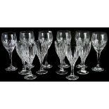 A set of six Thomas Webb large crystal glasses, and another set of six, (12) in original packaging.