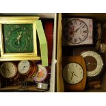 Various novelty wall and mantel clocks etc. (2 boxes)Provenance: This timepiece formed part of