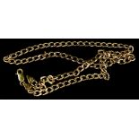 A 9ct gold belcher link necklace, 47.5cm long overall, 5.9g all in.