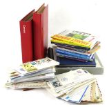A large quantity of books and albums relating to stamps etc.