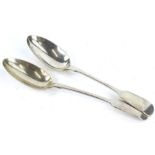 A pair of Victorian silver tablespoons, London 1859, 4oz