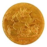 A Victorian gold full sovereign, 1895.