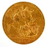 A Victorian gold full sovereign, 1890.