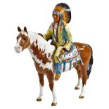 A 20thC Beswick Indian Chief on horseback, no.1391, printed mark beneath, 23cm H.