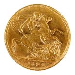 A Victorian gold full sovereign, 1894.