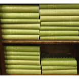 Various green canvas bound volumes of Country Life, each dating from the early 20thC through to
