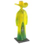 A Kosta Boda glass catwalk sculpture figure, designed by Kjell Engman, limited edition of 300, the