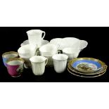 Miscellaneous ceramics, to include a Shelley porcelain part tea service, undecorated and two