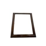 An 18thC walnut cushion framed mirror, with rectangular plate, 66cm x 50cm.