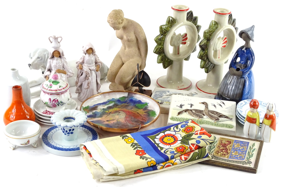 Miscellaneous ceramics etc., mainly Danish, Studio wares, to include Hoganas, a pair of Sadgas